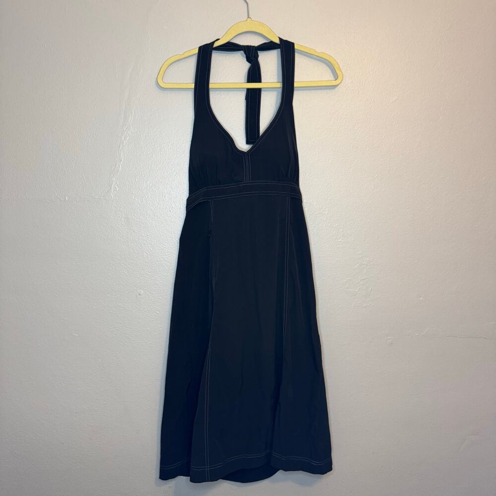 Athleta Black Midi Halter Dress